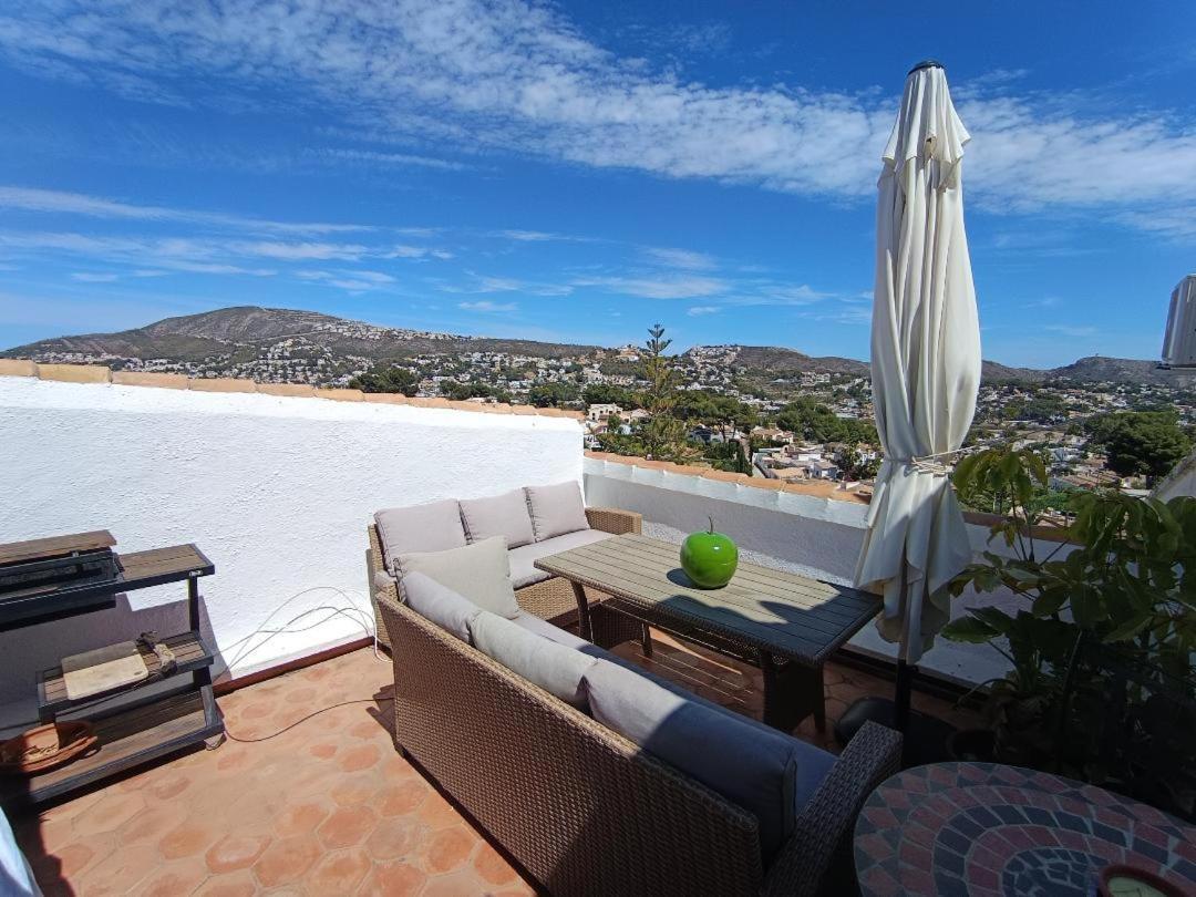Atico-Penthouse En Moraira Con Vistas Al Mar Apartman Teulada Kültér fotó
